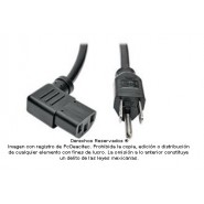 Cable eléctrico de energía para PC o monitor 1.8 m, en L 